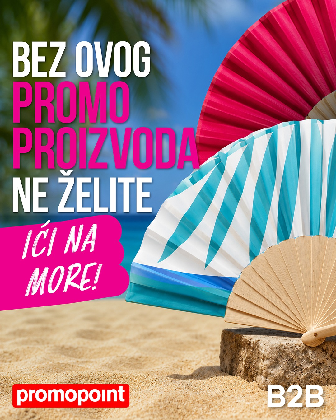 🌞 𝗭𝗮𝘀̌𝘁𝗼 𝘀𝘂 𝗹𝗲𝗽𝗲𝘇𝗲 𝗷𝗲𝗱𝗮𝗻 𝗼𝗱 𝗻𝗮𝗷𝗯𝗼𝗹𝗷𝗶𝗵 𝗽𝗿𝗼𝗺𝗼𝘁𝗶𝘃𝗻𝗶𝗵 𝗽𝗿𝗼𝗶𝘇𝘃𝗼𝗱𝗮 𝘇𝗮 𝗹𝗷𝗲𝘁𝗻𝗲 𝗸𝗮𝗺𝗽𝗮𝗻𝗷𝗲?

Jer dolaze u ruke vaših klijenata i zaposlenika baš kada su najpotrebnije.

🌴 vaš brend cijelo vrijeme ostaje u ruci
🌴 velika površina za upečatljiv branding
🌴 idealne za evente, festivale i outdoor promocije
🌴 stvaraju velik broj impresija u kratkom vremenu
🌴 mali budžet, velika vidljivost.

Dok većina promotivnih proizvoda čeka svoju priliku, lepeza počinje promovirati vaš brend čim se otvori!

#promopoint #poslovnipokloni #B2B #personaliziraniposlovnipokloni #poslovnipoklon #promotivniproizvodi #promotivnipokloni #promotivnidarovi #poslovnidarovi #poslovnipokloni #promopoklon #promopokloni #promo