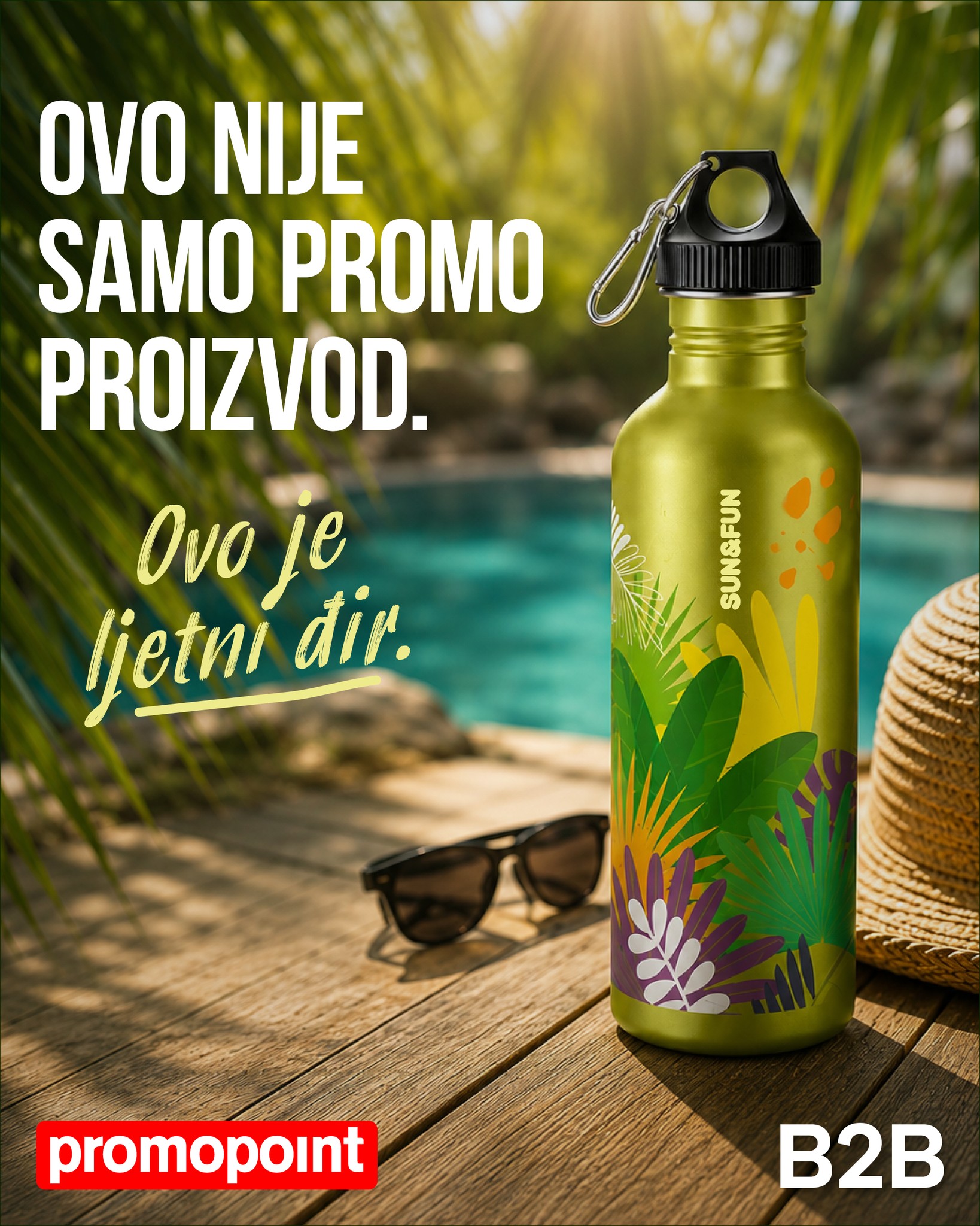 ☀️ 𝗦̌𝘁𝗼 𝘃𝗮𝘀̌ 𝗯𝗿𝗲𝗻𝗱 𝗴𝗼𝘃𝗼𝗿𝗶 𝗸𝗮𝗱𝗮 𝗴𝗮 𝗻𝗲𝘁𝗸𝗼 𝗽𝗼𝗻𝗲𝘀𝗲 𝗻𝗮 𝗴𝗼𝗱𝗶𝘀̌𝗻𝗷𝗶 𝗼𝗱𝗺𝗼𝗿?

Ako je poslovni poklon dovoljno dobar, neće ostati u uredu.

Putovat će s vašim klijentima na plažu, bazen, izlete i vikende, a vaš brend bit će dio njihovih najboljih ljetnih trenutaka.

🌴 koristi se tijekom cijelog ljeta, ne samo prvi dan
🌴 vaš brend prati korisnika na putovanjima i odmoru
🌴 kvalitetan dizajn povećava vrijednost poklona
🌴 višekratna boca promovira održivije navike
🌴 svaka upotreba donosi novu vidljivost vašem brendu

Ljetni promotivni proizvodi imaju jednu veliku prednost: ne ostaju na radnom stolu. Oni izlaze među ljude. A upravo tamo vaš brend ostvaruje najveći broj kontakata.

#promopoint #poslovnipokloni #B2B #personaliziraniposlovnipokloni #poslovnipoklon #promotivniproizvodi #promotivnipokloni #promotivnidarovi #poslovnidarovi #poslovnipokloni #promopoklon #promopokloni #promo